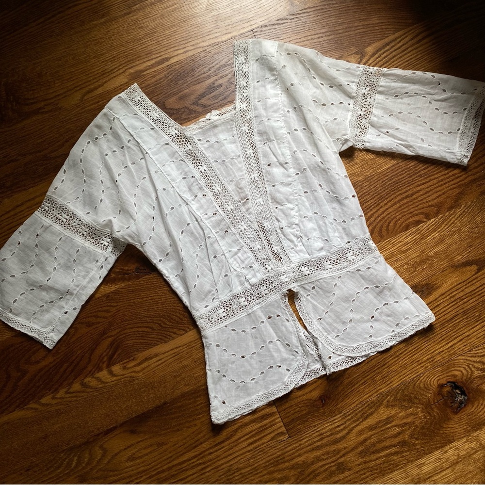 Edwardian eyelet blouse